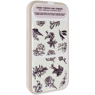 Чохол TPU Panel Stand для Apple iPhone 15 Pro Max (6.7") Floral Sketch
