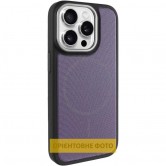 Чехол PC Textile Hybrid with Magnetic Fit для Apple iPhone 15 Pro (6.1") Black / Purple