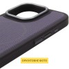 Чохол PC Textile Hybrid with Magnetic Fit для Apple iPhone 15 Pro (6.1") Black / Purple