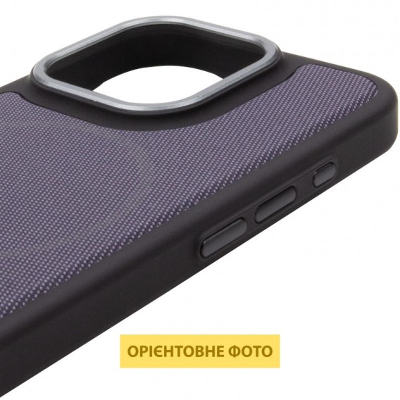 Чохол PC Textile Hybrid with Magnetic Fit для Apple iPhone 15 Pro (6.1") Black / Purple Чохол PC Textile Hybrid with Magnetic Fit для Apple iPhone 15 Pro (6.1") Black / Purple