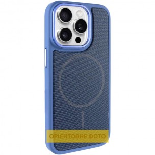 Чехол PC Textile Hybrid with Magnetic Fit для Apple iPhone 15 Pro (6.1") Blue