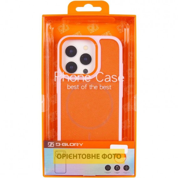 Чохол PC Textile Hybrid with Magnetic Fit для Apple iPhone 15 Pro (6.1") Pink / Orange Чохол PC Textile Hybrid with Magnetic Fit для Apple iPhone 15 Pro (6.1") Pink / Orange