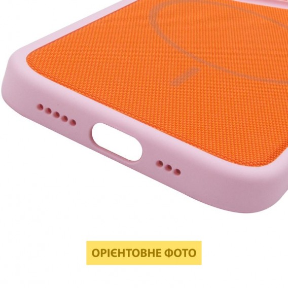 Чохол PC Textile Hybrid with Magnetic Fit для Apple iPhone 15 Pro (6.1") Pink / Orange Чохол PC Textile Hybrid with Magnetic Fit для Apple iPhone 15 Pro (6.1") Pink / Orange