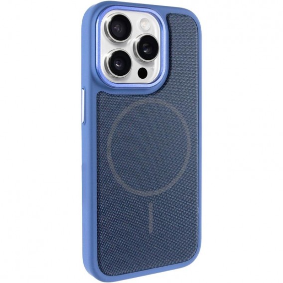 Чохол PC Textile Hybrid with Magnetic Fit для Apple iPhone 15 Pro Max (6.7") Blue