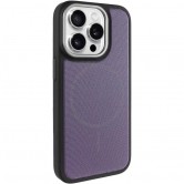 Чехол PC Textile Hybrid with Magnetic Fit для Apple iPhone 15 Pro Max (6.7") Black / Purple Чехол PC Textile Hybrid with Magnetic Fit для Apple iPhone 15 Pro Max (6.7") Black / Purple