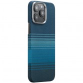 Чехол для iPhone 15 Pro PC Carbon Protection Slim с MagSafe, синий