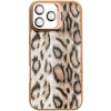 Чохол TPU+PC Wild Leopard with Magnetic Fit and Lens для Apple iPhone 16 Pro (6.3") Brown