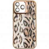 Чехол TPU+PC Wild Leopard with Magnetic Fit and Lens для Apple iPhone 16 Pro (6.3") Brown