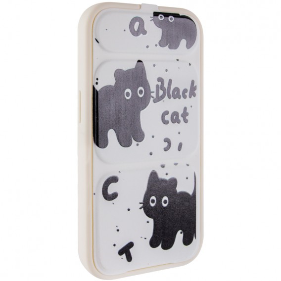 Чохол TPU Panel Stand для Apple iPhone 15 Pro (6.1") Black Cat
