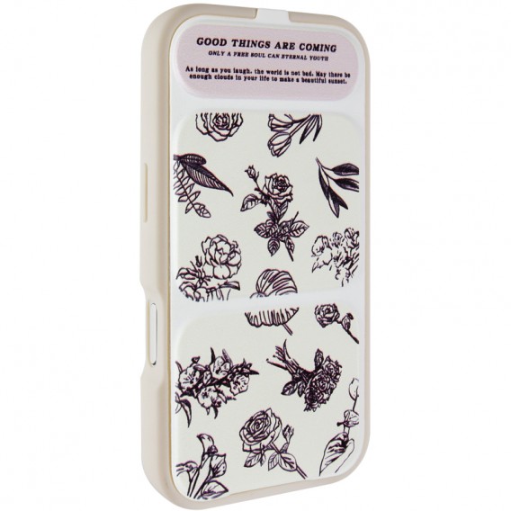 Чохол TPU Panel Stand для Apple iPhone 16 Pro (6.3") Floral Sketch