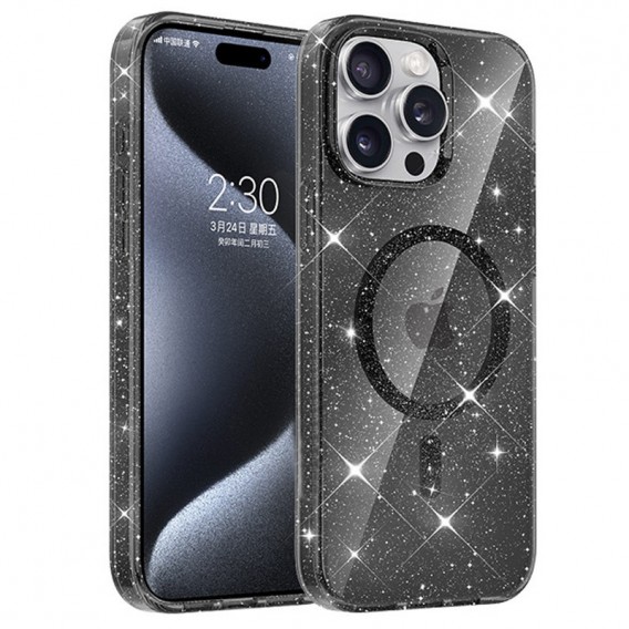 Чохол TPU Eclipse Sparkle Magnetic Fit для Apple iPhone 15 Pro Max (6.7") Black