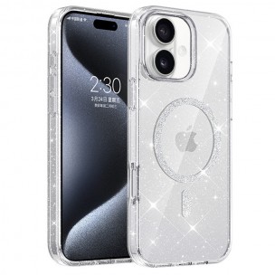 Чохол TPU Eclipse Sparkle Magnetic Fit для Apple iPhone 16 (6.1") Clear