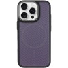 Чехол PC Textile Hybrid with Magnetic Fit для Apple iPhone 16 Pro (6.3") Black / Purple