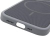 Чехол PC Textile Hybrid with Magnetic Fit для Apple iPhone 16 Pro (6.3") Grey / Black