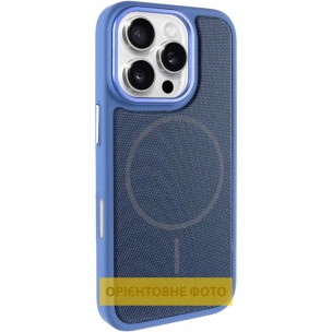 Чехол PC Textile Hybrid with Magnetic Fit для Apple iPhone 16 Pro (6.3") Blue