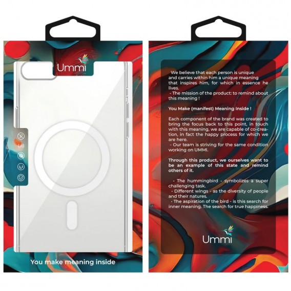 Чохол Ummi transparent with MagSafe для Apple iPhone 16e / 17e (6.1") Clear Чохол Ummi transparent with MagSafe для Apple iPhone 16e / 17e (6.1") Clear