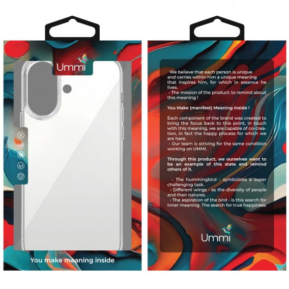 Чохол TPU Ummi transparent для Apple iPhone 16 (6.1") Clear Чохол TPU Ummi transparent для Apple iPhone 16 (6.1") Clear