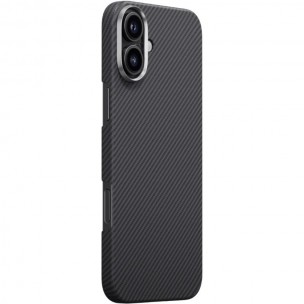 Чехол PC Carbon Protection Slim with MagSafe для Apple iPhone 16 (6.1") Black