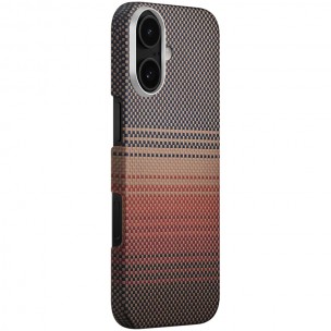 Чехол PC Carbon Protection Slim with MagSafe для Apple iPhone 16 (6.1") Red