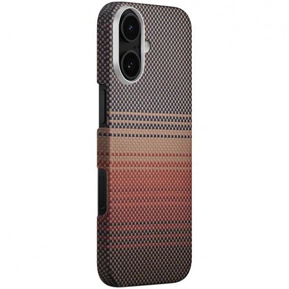 Чехол PC Carbon Protection Slim with MagSafe для Apple iPhone 16 (6.1") Red