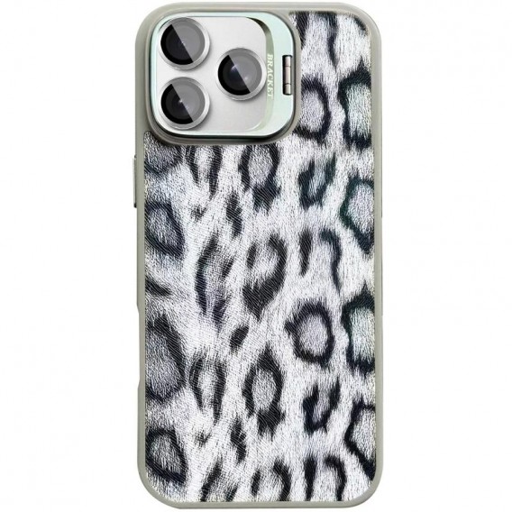 Чохол TPU+PC Wild Leopard with Magnetic Fit and Lens для Apple iPhone 15 Pro Max (6.7") Grey