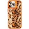 Чохол TPU+PC Wild Leopard with Magnetic Fit and Lens для Apple iPhone 15 Pro Max (6.7") Orange