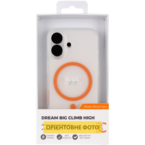 Чохол PC Slim Matte with Magnetic Fit (camera button) для Apple iPhone 16 (6.1") Orange