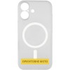 Чехол PC Slim Matte with Magnetic Fit (camera button) для Apple iPhone 16 (6.1") White