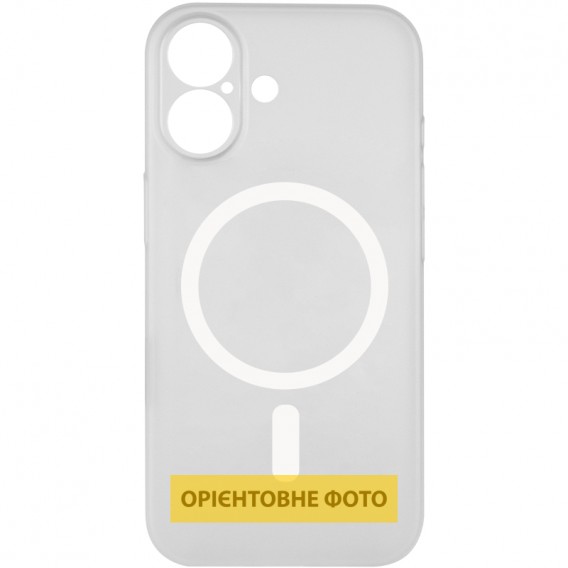Чехол PC Slim Matte with Magnetic Fit (camera button) для Apple iPhone 16 (6.1") White