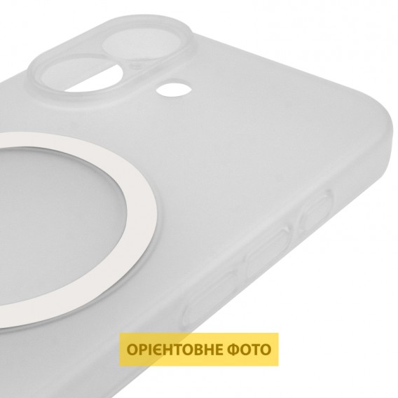 Чехол PC Slim Matte with Magnetic Fit (camera button) для Apple iPhone 16 (6.1") White