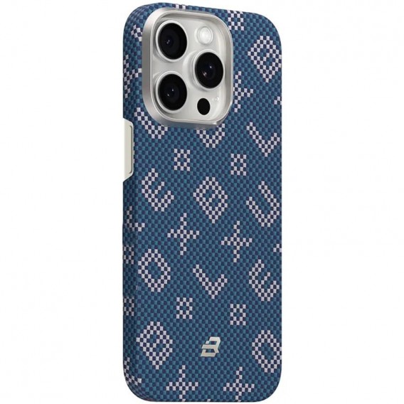 TPU+PC чохол Blueo Gilded Tactile Woven with Magnetic Fit для Apple iPhone 15 Pro Max (6.7") Blue