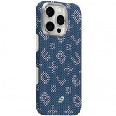 TPU+PC чехол Blueo Gilded Tactile Woven with Magnetic Fit для Apple iPhone 16 Pro (6.3") Blue