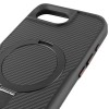 TPU+PC чохол Metal Buttons with MagSafe Carbon Ring для Apple iPhone 16e / 17e (6.1") Чорний