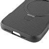TPU+PC чохол Metal Buttons with MagSafe Carbon Ring для Apple iPhone 16e / 17e (6.1") Чорний