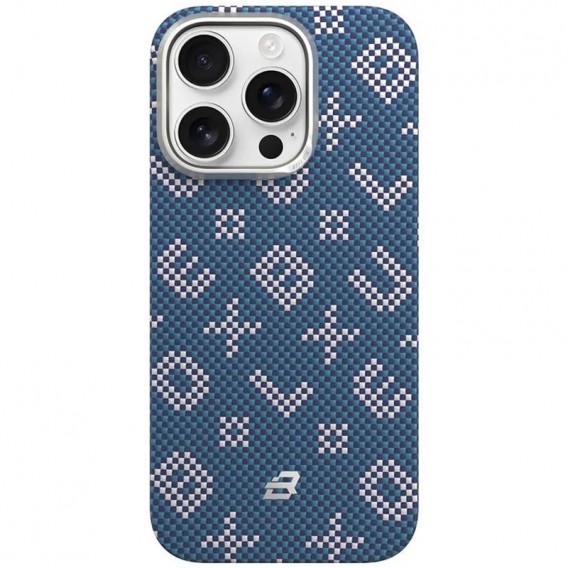 TPU+PC чохол Blueo Gilded Tactile Woven with Magnetic Fit для Apple iPhone 15 Pro (6.1") Blue