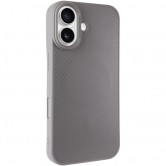TPU чехол Carbon Protective with Magsafe для Apple iPhone 16 (6.1") Grey TPU чехол Carbon Protective with Magsafe для Apple iPhone 16 (6.1") Grey