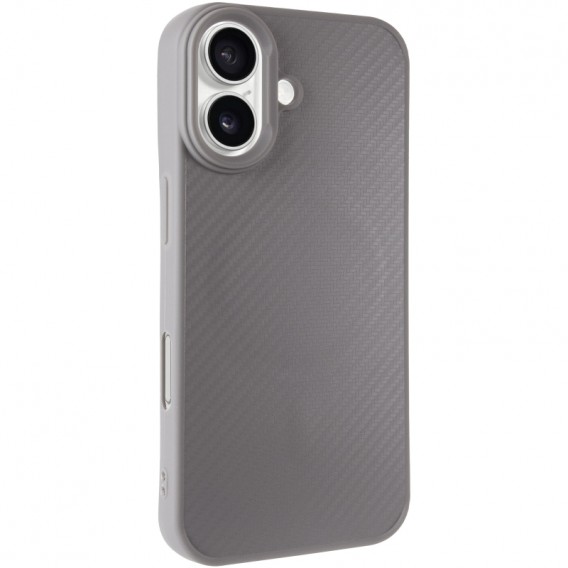 TPU чохол Carbon Protective with Magsafe для Apple iPhone 16 (6.1") Grey