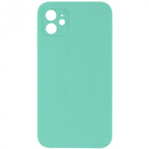 Чохол Silk Square Full Camera Protective (AA) NO LOGO для Apple iPhone 11 (6.1") Бірюзовий / Turquoise