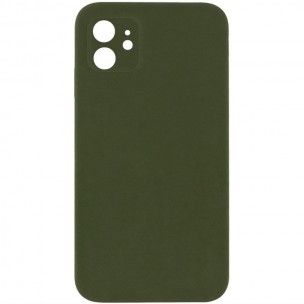 Чохол Silk Square Full Camera Protective (AA) NO LOGO для Apple iPhone 11 (6.1") Зелений / Dark Olive
