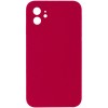 Чохол Silk Square Full Camera Protective (AA) NO LOGO для Apple iPhone 11 (6.1") Червоний / Rose Red