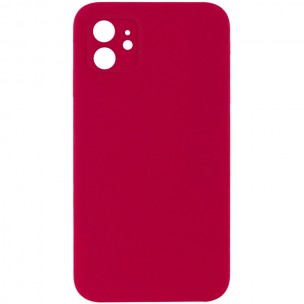 Чехол Silk Square Full Camera Protective (AA) NO LOGO для Apple iPhone 11 (6.1") Красный / Rose Red