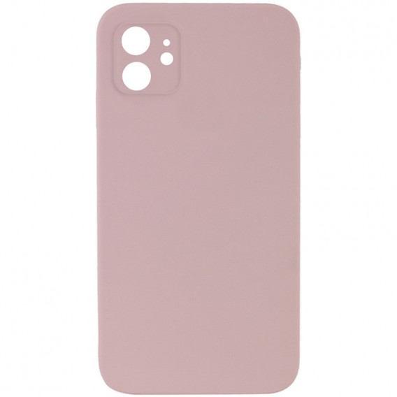 Чохол Silk Square Full Camera Protective (AA) NO LOGO для Apple iPhone 11 (6.1") Рожевий / Pink Sand