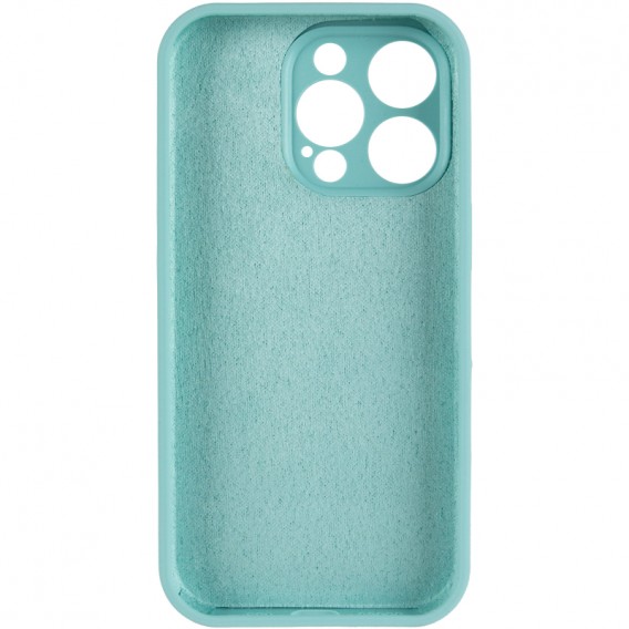Чохол Silk Full Camera Protective (AA) NO LOGO для Apple iPhone 13 Pro (6.1") Бірюзовий / Marine Green