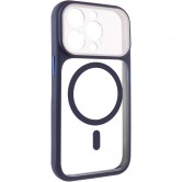 Чохол TPU+PC GETMAN Moon Clear with MagSafe для Apple iPhone 13 Pro (6.1") Blue