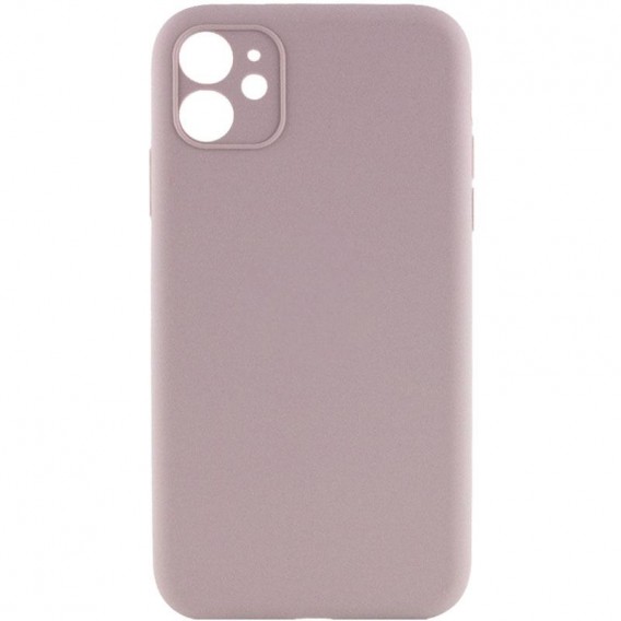 Чохол Silk Full Camera Protective (AA) NO LOGO для Apple iPhone 12 (6.1") Сірий / Lavender
