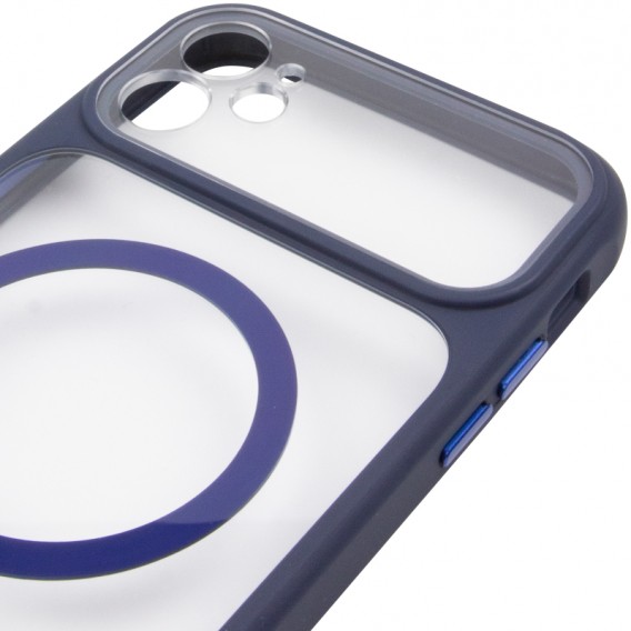 Чохол TPU+PC GETMAN Moon Clear with MagSafe для Apple iPhone 11 (6.1") Blue Чохол TPU+PC GETMAN Moon Clear with MagSafe для Apple iPhone 11 (6.1") Blue