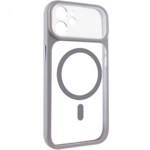 Чехол TPU+PC GETMAN Moon Clear with MagSafe для Apple iPhone 11 (6.1") Grey