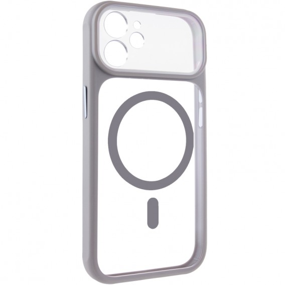 Чохол TPU+PC GETMAN Moon Clear with MagSafe для Apple iPhone 11 (6.1") Grey