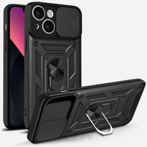 Чехол Ummi Camshield Serge Ring для Apple iPhone 13 (6.1") Черный / Black