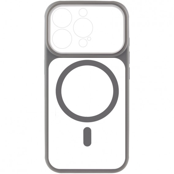 Чохол TPU+PC GETMAN Moon Clear with MagSafe для Apple iPhone 13 Pro Max (6.7") Grey Чохол TPU+PC GETMAN Moon Clear with MagSafe для Apple iPhone 13 Pro Max (6.7") Grey